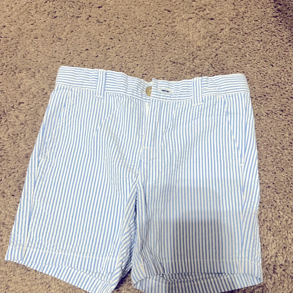 Blue seersucker shorts